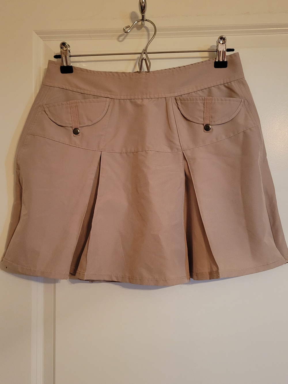 Freedom Trail Kyodan Pleated Mini Skirt with Buttoned Flap Pockets